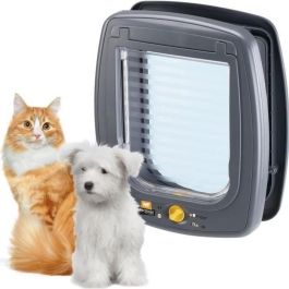Puerta para gatos - FERPLAST - Columpio 9 - 26,2 x 10,2 x h 31,2 cm - Gris Puerta para gatos - FERPLAST - Columpio 9 - 26,2 x 10,2 x h 31,2 cm - Gris