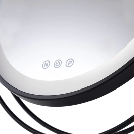 SUN Espejo Iluminado Maquillaje LED 4200K 48x43Cm Negro 40.000H [SUN-KRS-430A-B