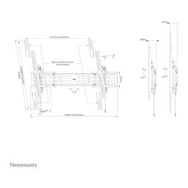 Neomounts WL35S-950BL19 Soporte Pared TV 55-115" 160kg Inclinable Negro