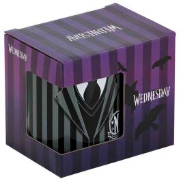 Wednesday Miércoles Taza Uniform Negro - Cerámica para bebidas calientes con caja regalo