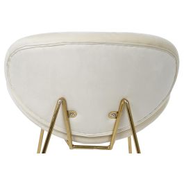 DKD Home Decor Silla Chic de Terciopelo Beige Dorado 57x63x73 cm | Asiento 45 cm | Desmontable