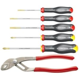 Facom 170APB Juego de 5 Destornilladores (3 Ranurados, 2 Phillips) + Alicate Pinza Bomba Agua 46mm Antiatrapamiento Precio: 48.78999994. SKU: B1F5ZP4SAF