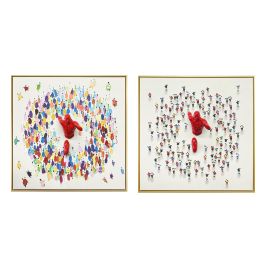 DKD Home Decor Cuadro Moderno Hombre Multicolor Rojo 80x80 cm Lienzo Resina PS (2 Unidades) Precio: 181.5899998. SKU: B1A37LH4TJ