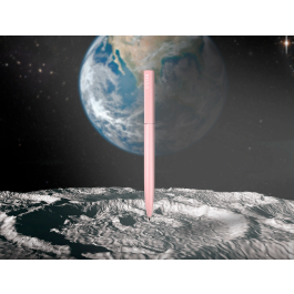 Belius Rocket B Bolígrafo Minimalista Rosa, Tinta Azul, Punta 0,8 mm, Caja Cilíndrica