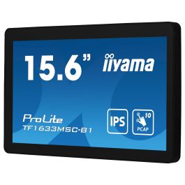 IIYAMA TF1633MSC-B1 39.5cm (15.6") Full HD IPS Pantalla Táctil 10 Puntos 1920x1080 450cd/m² 5ms 16:9 HDMI+DP Negro