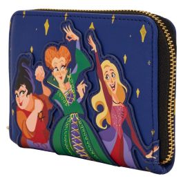 Loungefly Cartera Sanderson Sisters Hocus Pocus Disney, Billetera de Cuero Sintético, 12,7x10cm con Ranuras para Tarjetas