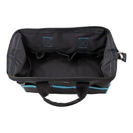 Koma Tools Bolsa de herramientas poliéster 41,5x21x27cm, 12 bolsillos interiores, 10 exteriores, correa ajustable