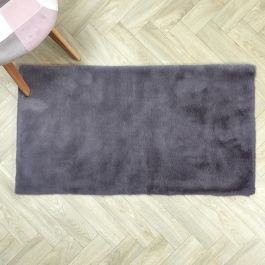 Home Deco Factory Alfombra Gris 110x60 cm Suave Poliéster
