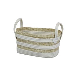 Cesta DKD Home Decor Blanco Beige 16 x 19 x 33 cm