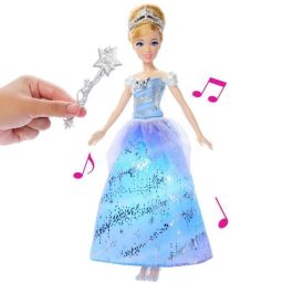Mattel Jbf94 Muñeca Disney Princess Cenicienta Transformación con Luces y Sonidos, Vestido de Baile Mágico