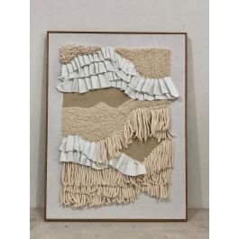 DKD Home Decor Cuadro Abstracto Beige Poliester y Ps 60 x 3.5 x 80 cm (2 Unidades)