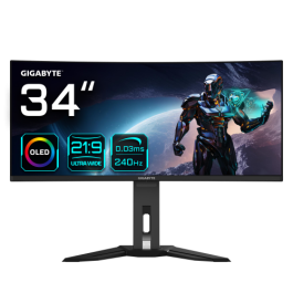 Gigabyte MO34WQC2 pantalla para PC 86,4 cm (34") 3440 x 1440 Pixeles Wide Quad HD OLED Negro