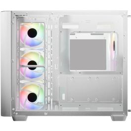 LC-Power LC-8001W-ON Midi Tower Gaming Pro-Storm Light Blanco ATX Vidrio Templado con Iluminación RGB