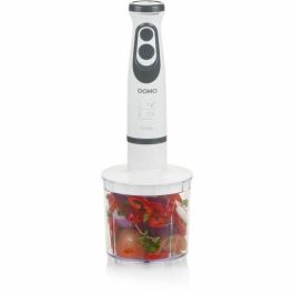 Domo DO1089M Set Batidora de Mano 600W, Velocidad Variable + Turbo, Incluye Picadora y Vaso Graduado, Blanca