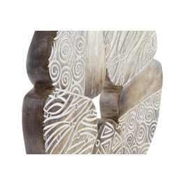 DKD Home Decor Decoración Balines Marron Blanco 10 x 51 x 40 cm