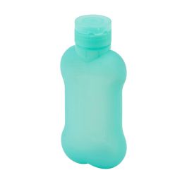 United Pets Bon Ton Pi Botella de Agua 100 mL Aquamarina de Silicona con Válvula Antigoteo