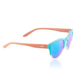 Arnette AN4230 Gafas de Sol para Hombre Montura Turquesa y Transparente Lente Azul Espejo Verde Calibre 53mm