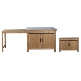 Isla Cocina Cottage DKD Home Decor Natural Negro 75 x 90 x 120 cm Isla Cocina Cottage DKD Home Decor Natural Negro 75 x 90 x 120 cm