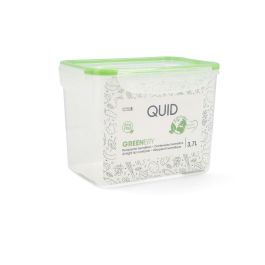 Fiambrera Hermética Quid Greenery Transparente Plástico (3,7 L) (Pack 4x)