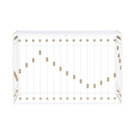 DKD Home Decor Consola Glam Blanco Dorado 120 x 40 x 80 cm