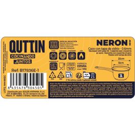 Inde Cazo Acero Inoxidable 18 cm con Tapa 3L "New Neron" Qt