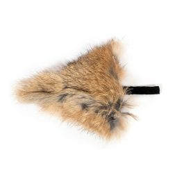 Gloria Renzo Rata - Juguete para Gato de Piel de Conejo Natural con Rabito de Cuero - 100% Natural, Plastic Free, Hecho en España