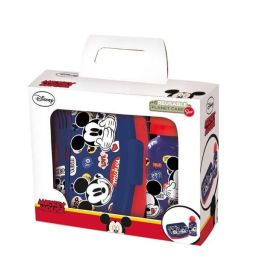 Safta Set Botella y Sandwichera con Cubiertos Mickey Mouse Happy Smiles 21x18x7cm Modelos Surtidos