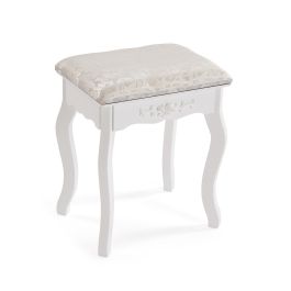 Tocador Blanco Con Taburete Y Luces Led Charm Versa 40X146CM Tocador Blanco Con Taburete Y Luces Led Charm Versa 40X146CM