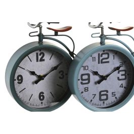 Reloj Sobremesa Vintage DKD Home Decor Azul Verde 8 x 21 x 24 cm (2 Unidades) Precio: 34.50000037. SKU: B18HMFRV8Z