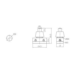 Recambio interruptor unipolar pulsador 2a 250v blanco