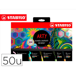 Stabilo Set Creativo Arty Pastel Estuche 50 Ud C-Surtidos, Marcadores, Lápices de Colores y Rotuladores en Tonos Pastel Precio: 45.59000006. SKU: B1ENJYN2ZQ