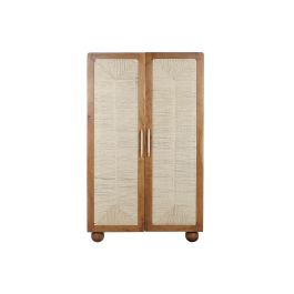 DKD Home Decor Armario Basant Ratan Acacia y Ratan Marron Oscuro Natural 102 x 46 x 175 cm