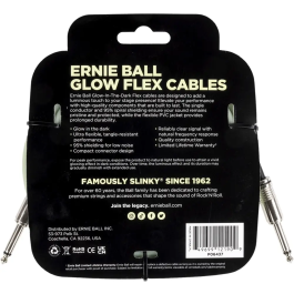 Ernieball Cable Instrumento Flex Jack-Jack Ss 6 M Fosforescente