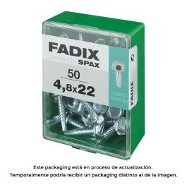 Fadix 10910144 Tornillo Rosca Chapa Hexagonal Autotaladrante 4,8x22mm Caja 50 Unidades Acero DIN 7504K