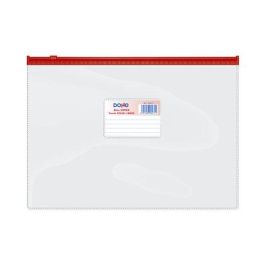 Dosier Sobre Dohe Zipper Fº Apaisado Pvc Trasparente/Rojo 24 unidades Precio: 27.50000033. SKU: BIX99471