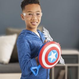 NERF F9302 Escudo Lanzadardos Capitán América con 3 Dardos y Alas Desplegables - Juguete Oficial Avengers +5 Años NERF F9302 Escudo Lanzadardos Capitán América con 3 Dardos y Alas Desplegables - Juguete Oficial Avengers +5 Años
