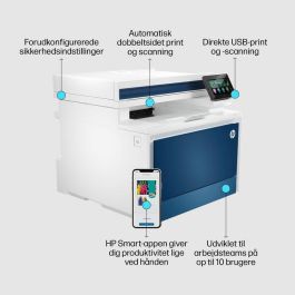 Multifunción Láser Color HP LaserJet Pro 4302fdn Fax/ Dúplex/ ADF/ Blanca y Azul Multifunción Láser Color HP LaserJet Pro 4302fdn Fax/ Dúplex/ ADF/ Blanca y Azul