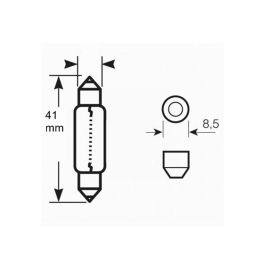 M-Tech L311W C5W 41mm 4xSMD5050 Canbus Blanco LED Bombilla Interior Coche