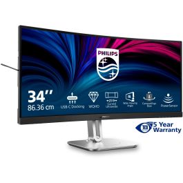 Philips 34B2U5600C/00 Monitor Curvo VA Dual QHD 34" (86.4cm) 3440x1440 120Hz, HDMI, DisplayPort, USB-C Gris