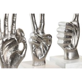 DKD Home Decor Decoracion Loft Plateado Aluminio Mango 10 x 20 x 10 cm (3 Unidades)