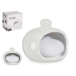 Estropajero Blanco Con Esponja Vessia 12X9CM (24 Unidades)
