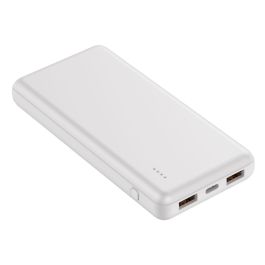 Myway power bank 10.000 mAh USB 2 puertos 2A + cable tipo C blanca