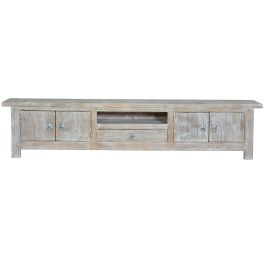 Giner y Colomer Mueble Tv Madera de Mango Blanco Envejecido 230 cm Precio: 1439.8879. SKU: B1J2TAZL98