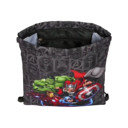 Bolsa Mochila con Cuerdas The Avengers Vendetta Negro 26 x 34 x 1 cm