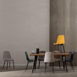 Silla Mostaza Tejido-Metal Salón 43 X 52 X 87 cm