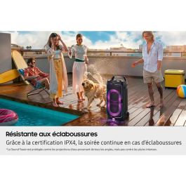 Samsung Altavoz Potente MX-ST50F/XE, 240W, Bluetooth, Efectos de Luz, Ruedas, Batería 18h, Negro