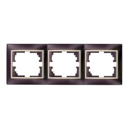 Solera Marco para 3 elementos horizontal negro y aro perla 225x81x10mm serie Europa ERP73NU Precio: 7.79000057. SKU: S7906934
