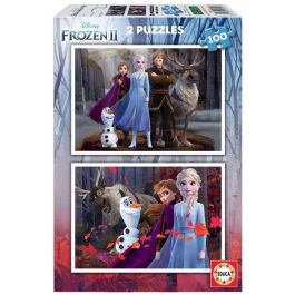 Set de 2 Puzzles Frozen Believe 40 x 28 cm 100 Piezas