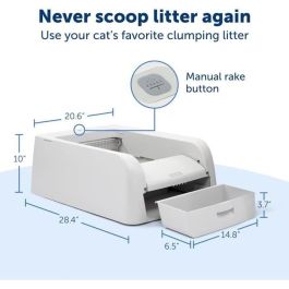 Caja de arena autolimpiante - PETSAFE - CLUMPING - Conectada - Blanco Caja de arena autolimpiante - PETSAFE - CLUMPING - Conectada - Blanco