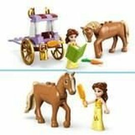 LEGO 43233 Disney Princess La Historia de Bella - El Carruaje, Juguete con Mini Muñeca Princesa, La Bella y la Bestia